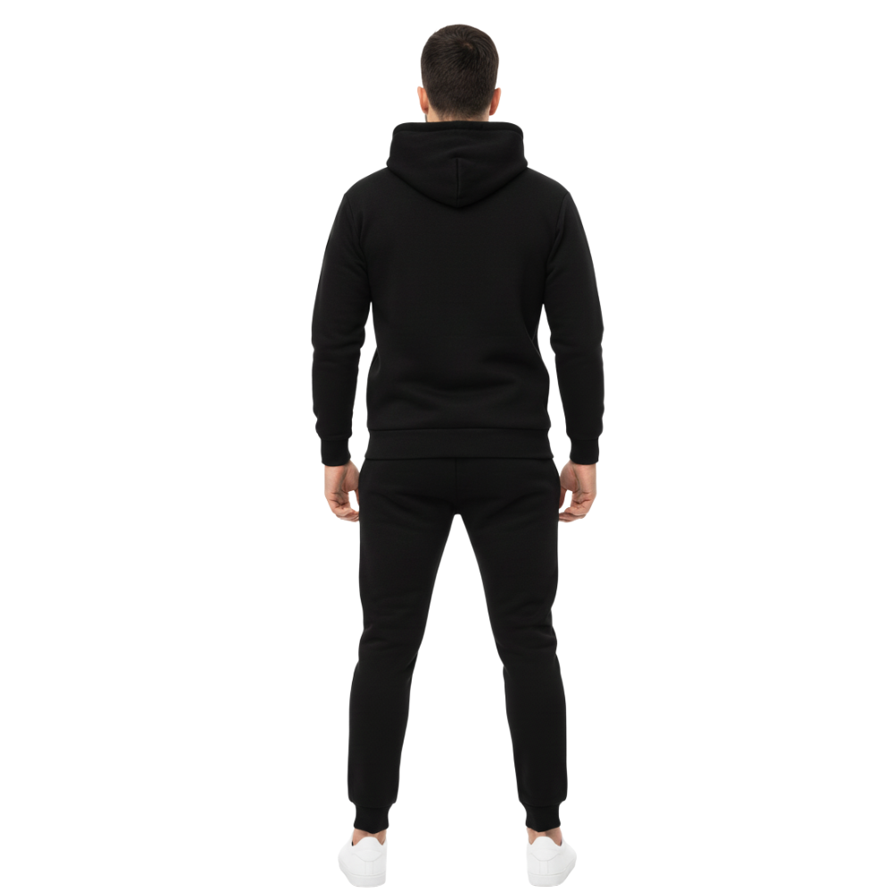 USA Letter Print Casual Hooded Sweatsuit Set for Men