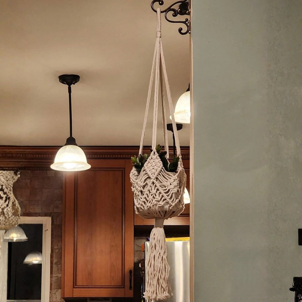 Rope Plant Pot Holder Hanging Basket For Home Garden Decor