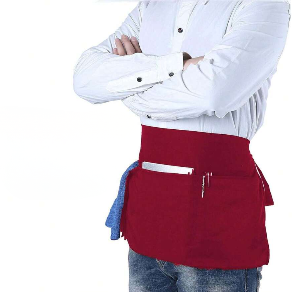 Waterproof Oil Resistant Apron With 3 Pockets For Women