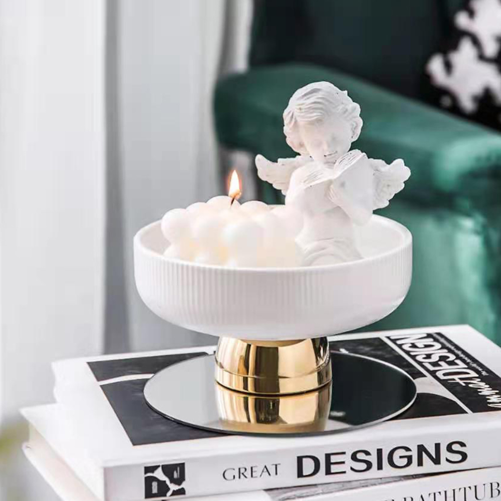 Decorative White Ceramic Bowls - Grafton Collection