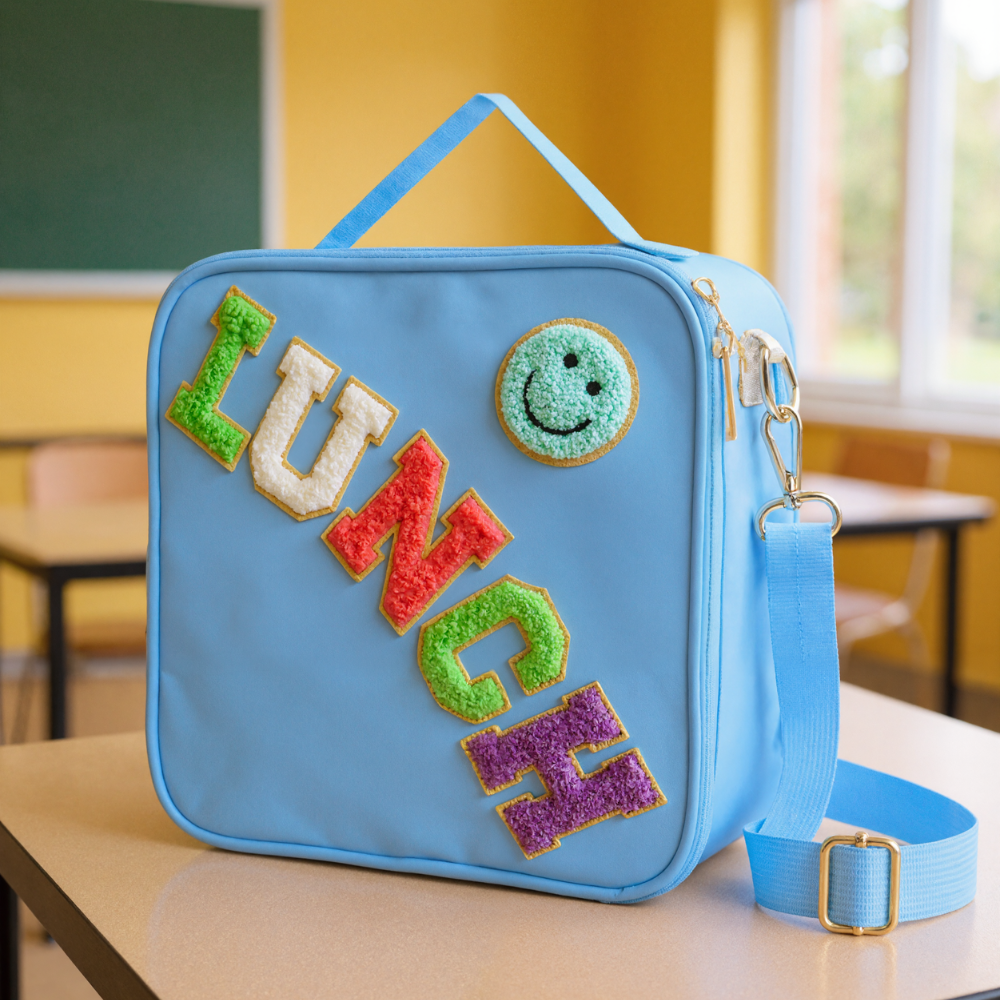 Insulated Lunch Bag With Adjustable Shoulder Strap For Girls School and Travel