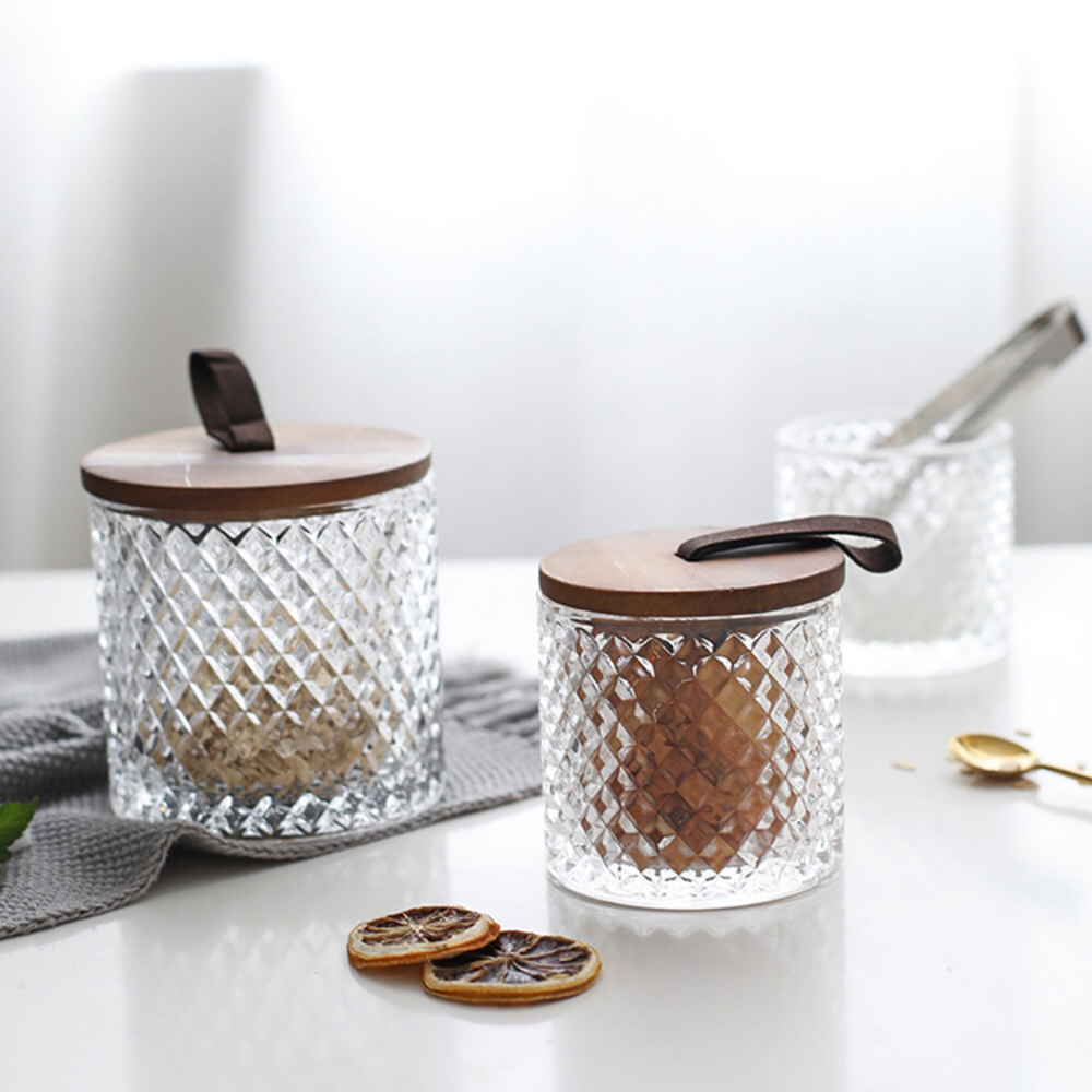 Glass Jar With Wooden Lid - Grafton Collection
