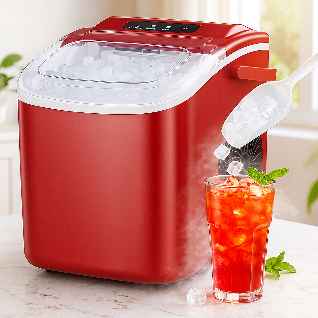 Ice Maker Countertop Portable Machine And Scoop With Self Cleaning