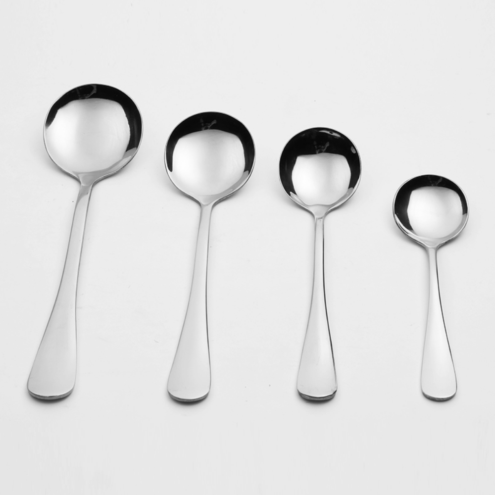 Stainless Steel Rounded Spoons - 4 Pieces - Grafton Collection