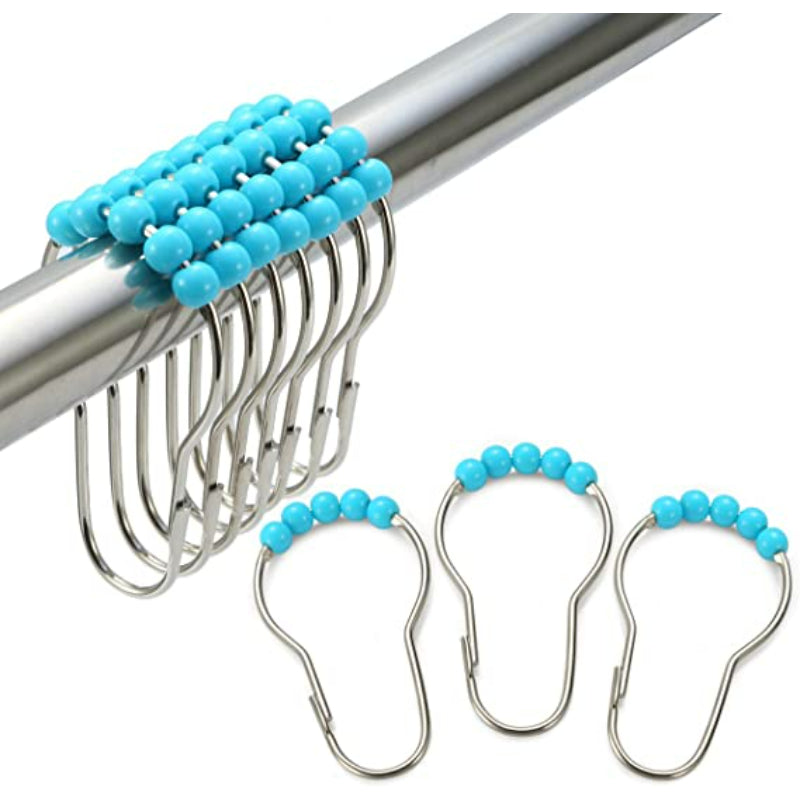Shower Curtain Hooks Rings- Decorative Shower Curtain Hooks, Rust Proof Stainless Steel Shower Curtain Rings - Grafton Collection