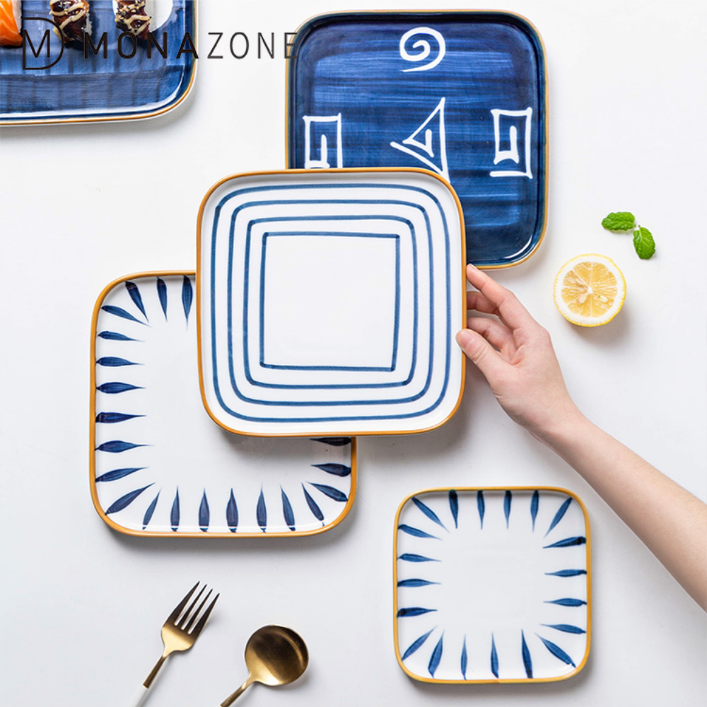 Flat Blue Plates - Grafton Collection