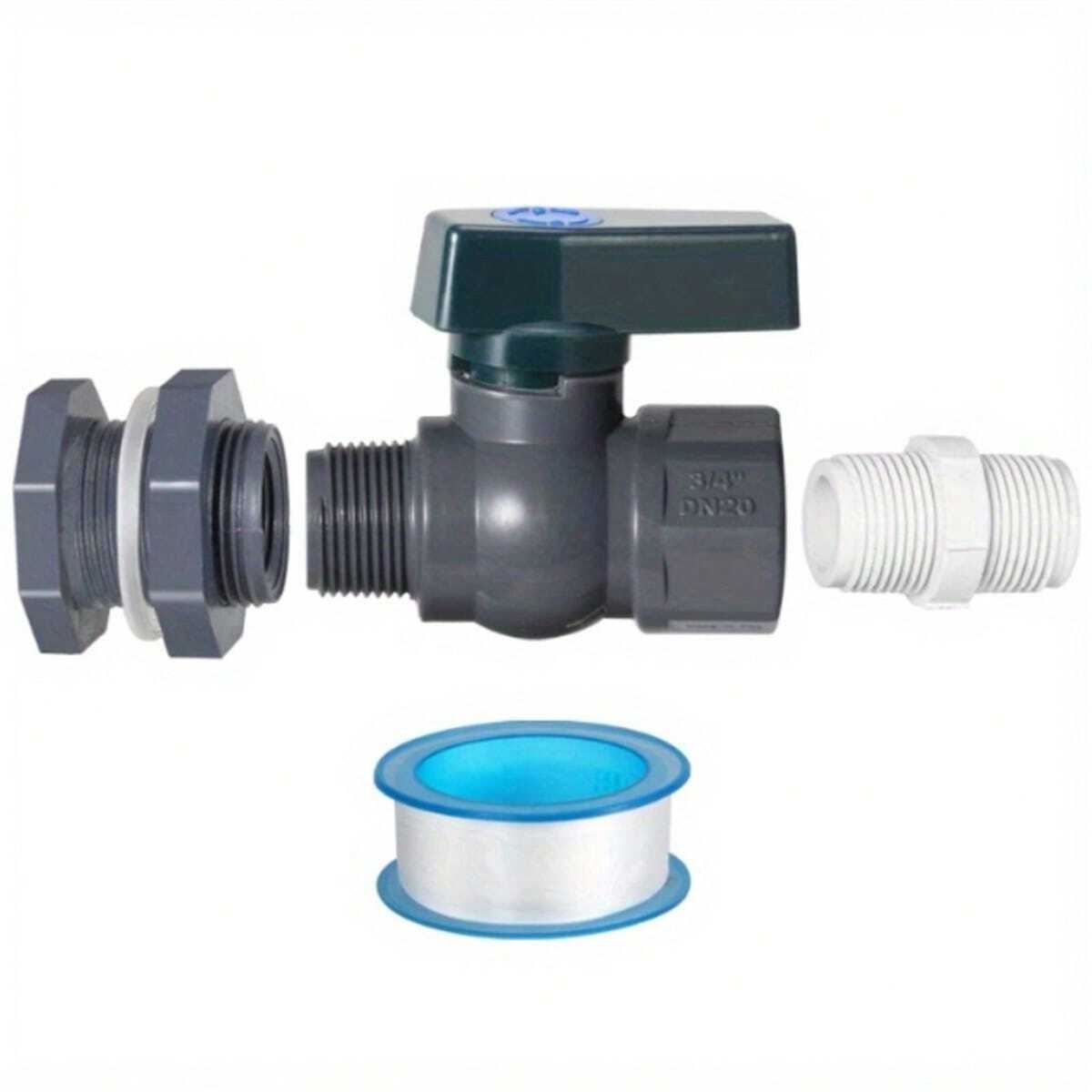 2 Pieces Pvc Barrel Connector Kit With Internal Garden Hose Adapter For Rain Barrels