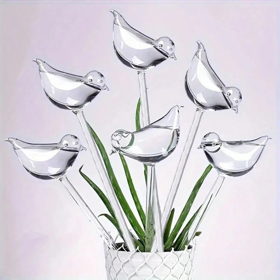 Bird Shaped Self Watering Globes For Potted Plants And Gardens