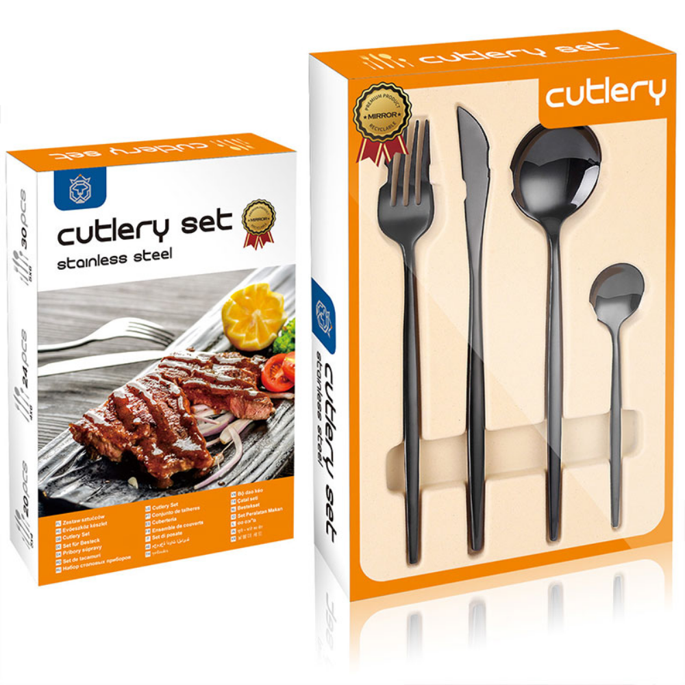 Gold-Plated Stainless Steel Flatware Set - 24 Pieces - Grafton Collection