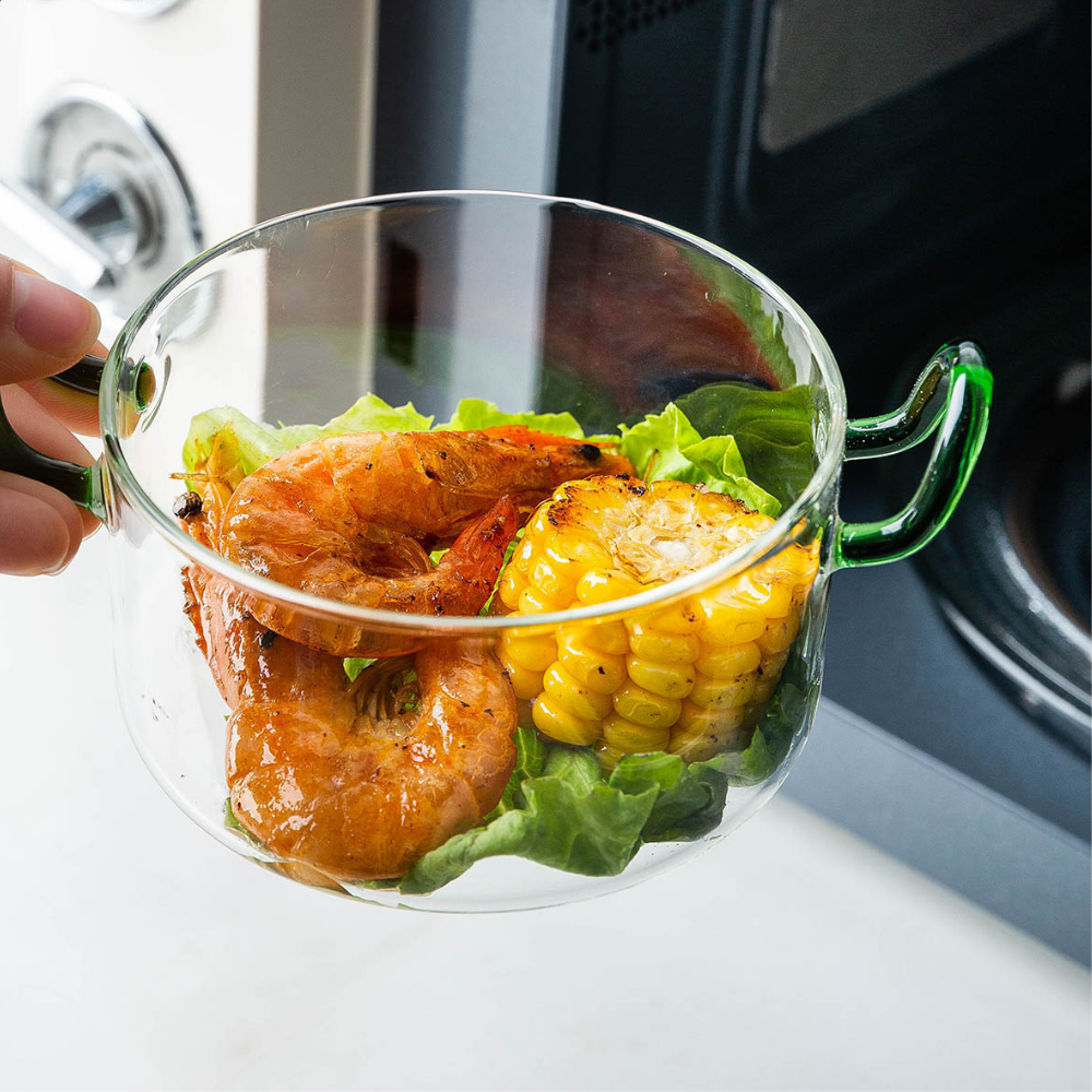 Glass Bowl With Handle - Grafton Collection