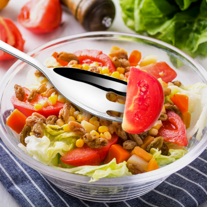 Large Salad Serving Stainless Steel Silverware Set - Grafton Collection