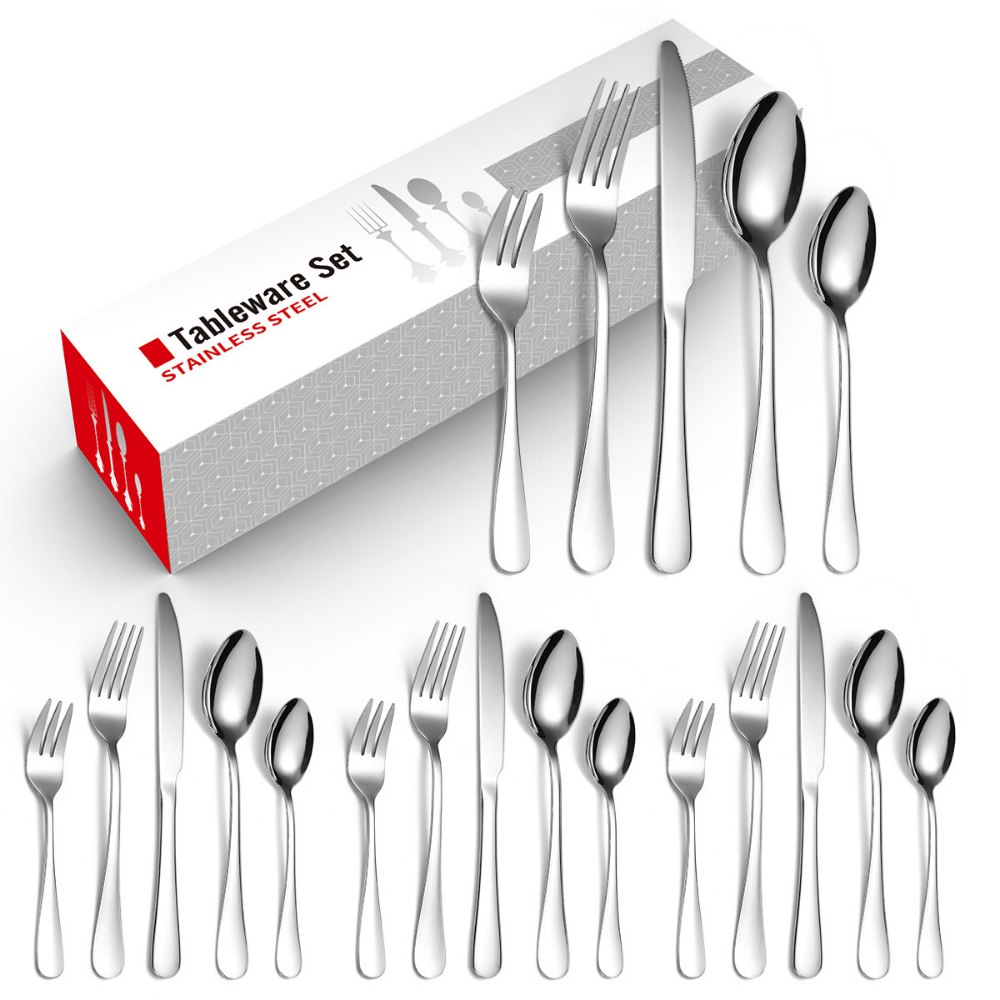 20 Piece Luxury Stainless Steel Flatware Set - Grafton Collection