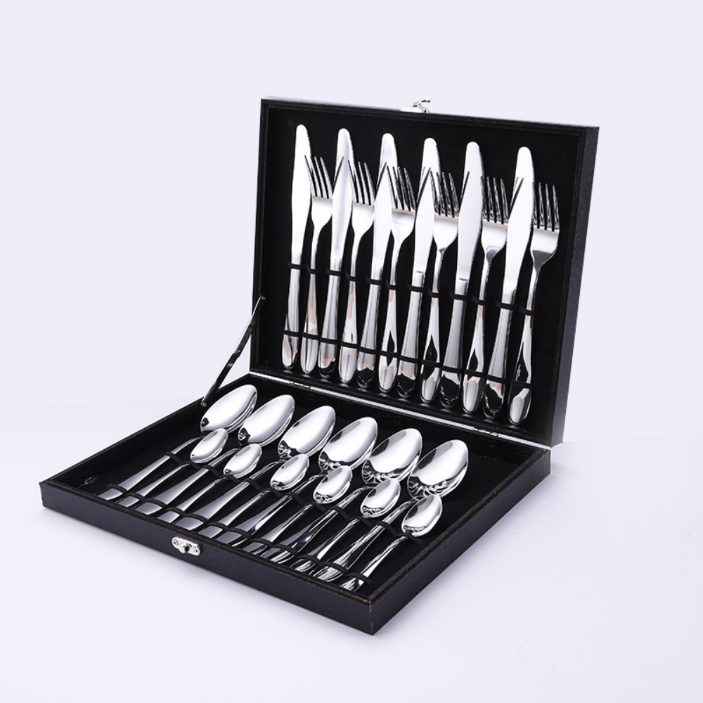 12, 16, & 24 Pc Stainless Steel Cutlery Set - Grafton Collection