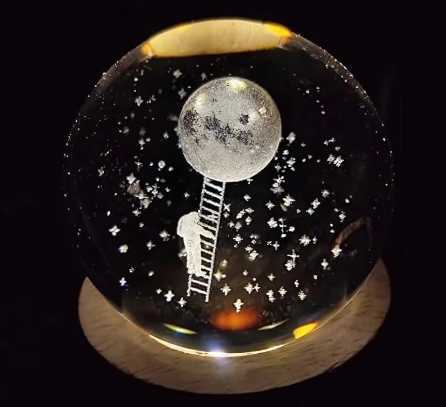 3D Galaxy Crystal Ball Night Lamp For Home Decoration And Birthday Gift