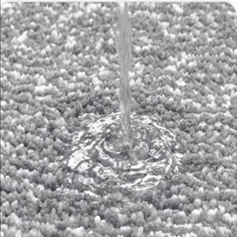 Gray Non Slip Bath Mat-Soft and Water Absorbent Rug, Machine Washable Plush Mat for Bathroom, Laundry Room and Living Room - Grafton Collection