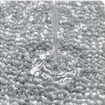 Gray Non Slip Bath Mat-Soft and Water Absorbent Rug, Machine Washable Plush Mat for Bathroom, Laundry Room and Living Room - Grafton Collection