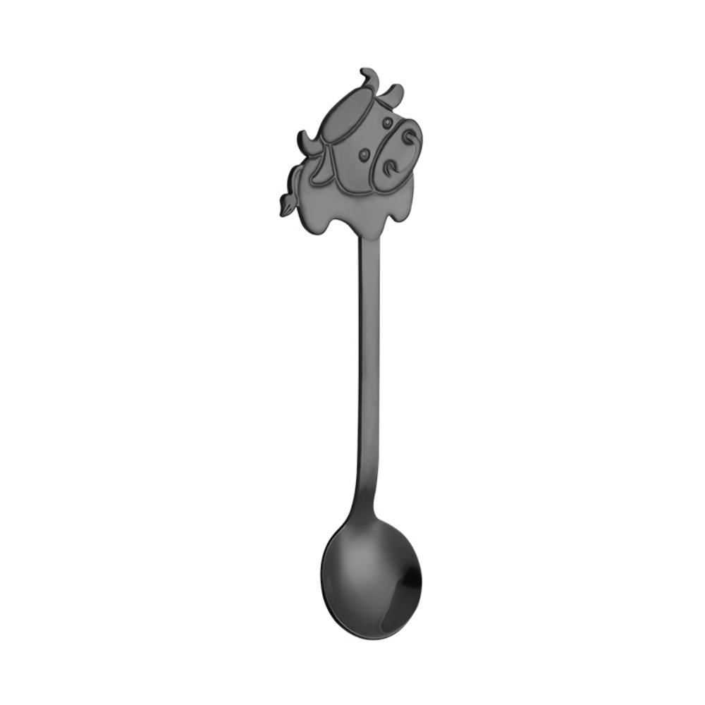 Eco-Friendly Stainless Steel Cartoon Cow Teaspoon - Grafton Collection