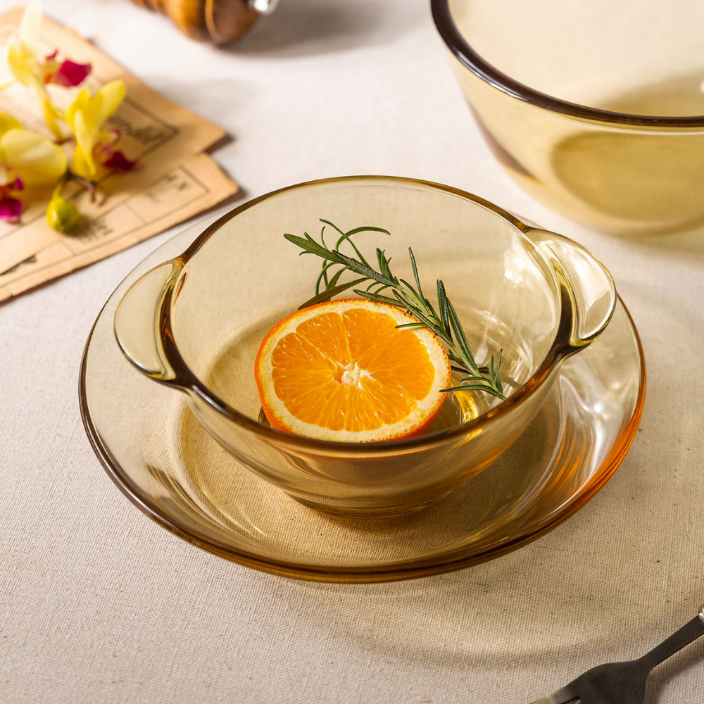 Amber Glass Bowls - Grafton Collection