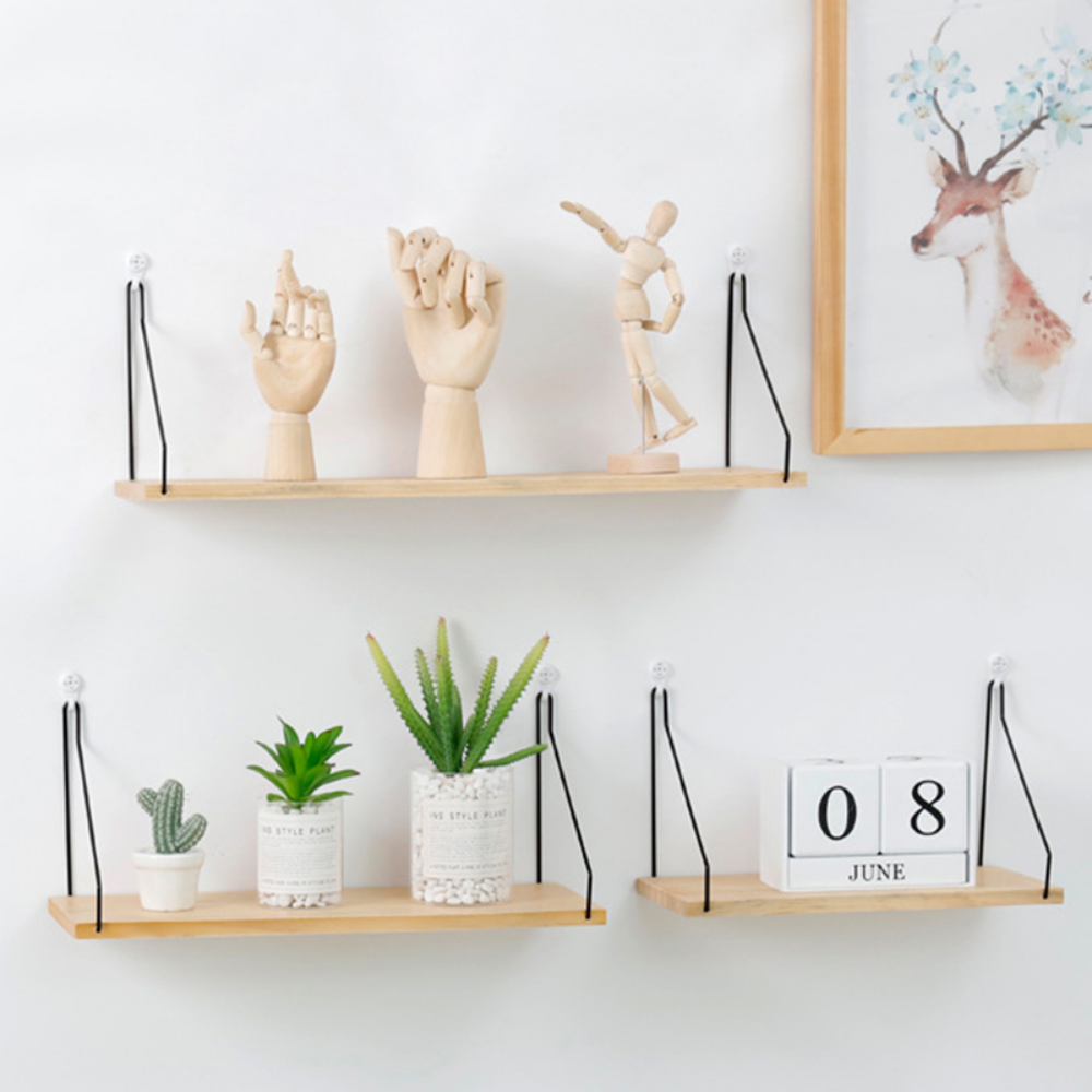 Wood Living Room Hanging Storage Wall Shelf - Grafton Collection