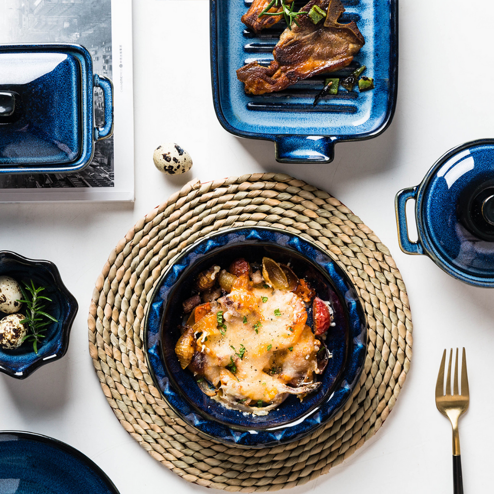 Northern Blue Ceramic Bowls - Grafton Collection