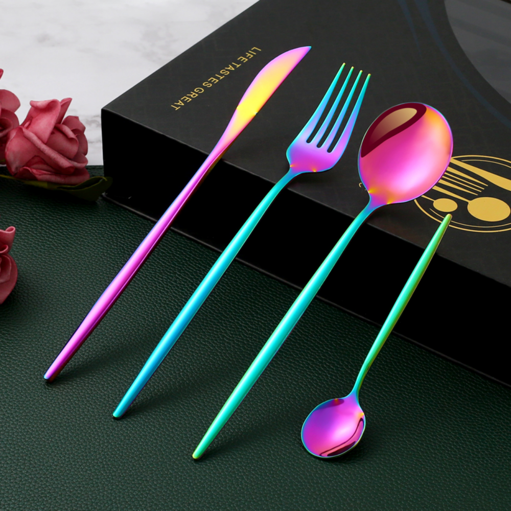 Stainless Steel Long Handle Cutlery Set - Grafton Collection