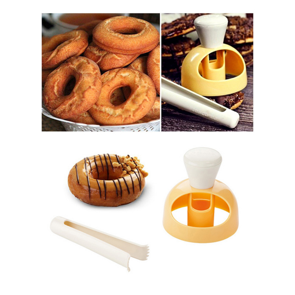 Hollow Donut Mold With Dipping Tongs - Grafton Collection