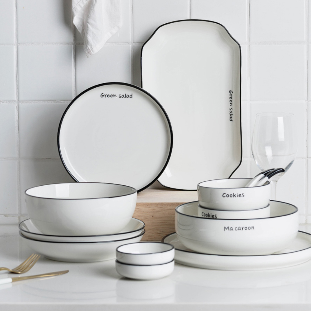 White Ceramic Dinnerware - Grafton Collection