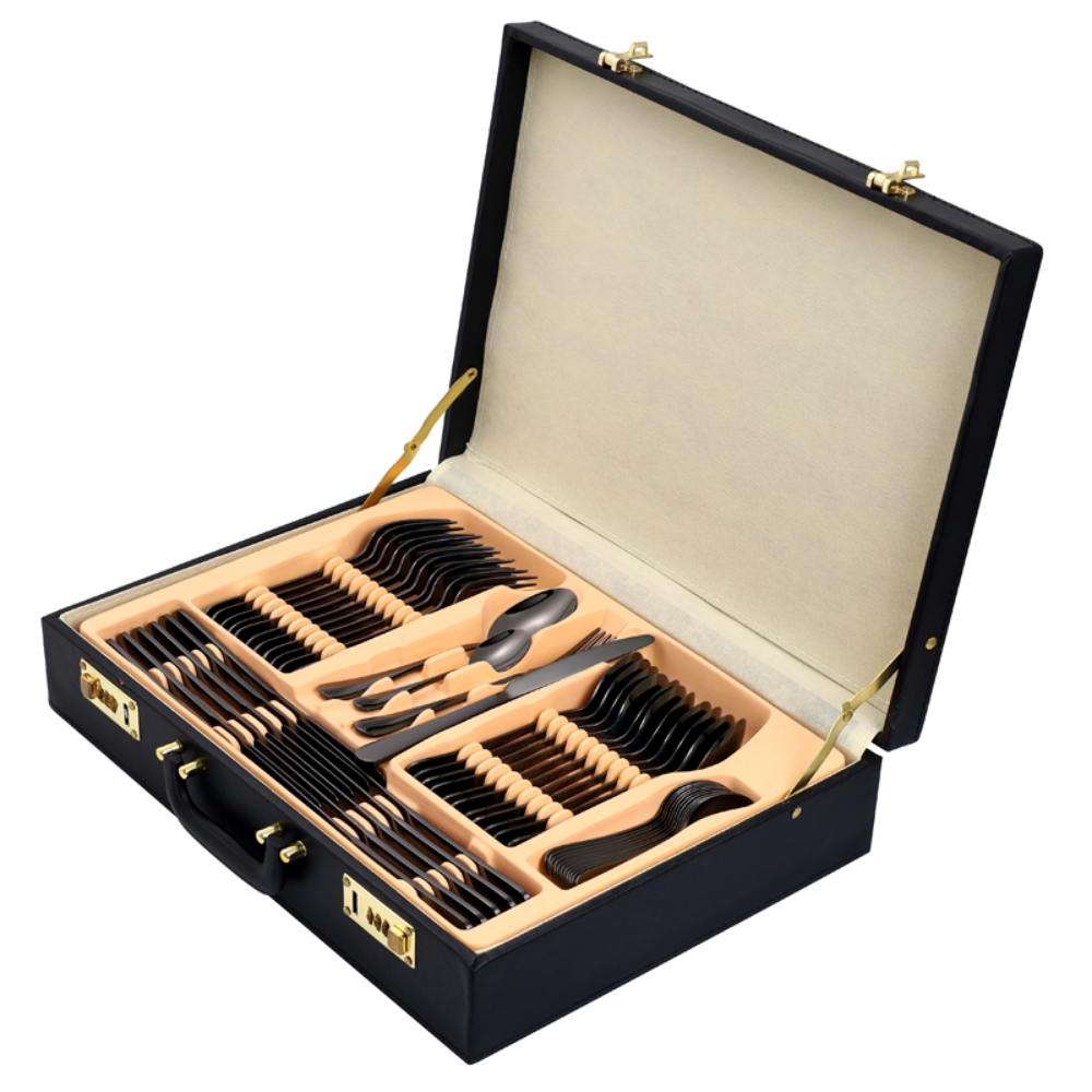 Stainless Steel Colored Cutlery Set - 48 Pieces - Grafton Collection