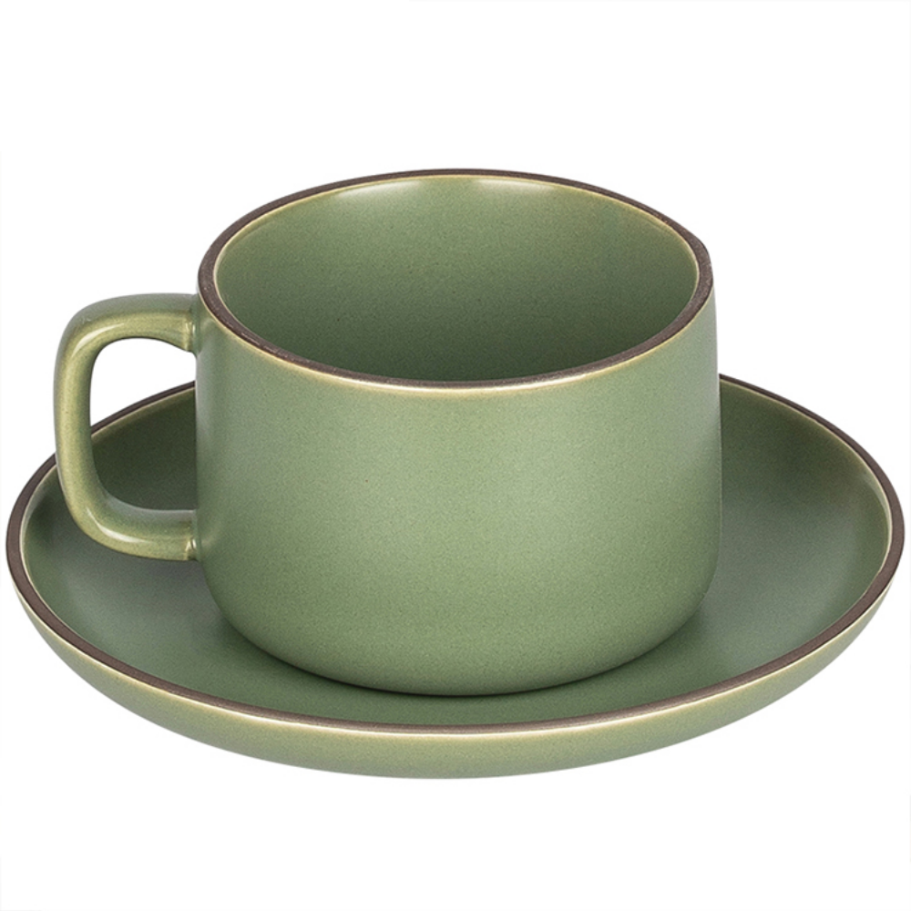 Ceramic Tea Cups + Holder - Grafton Collection