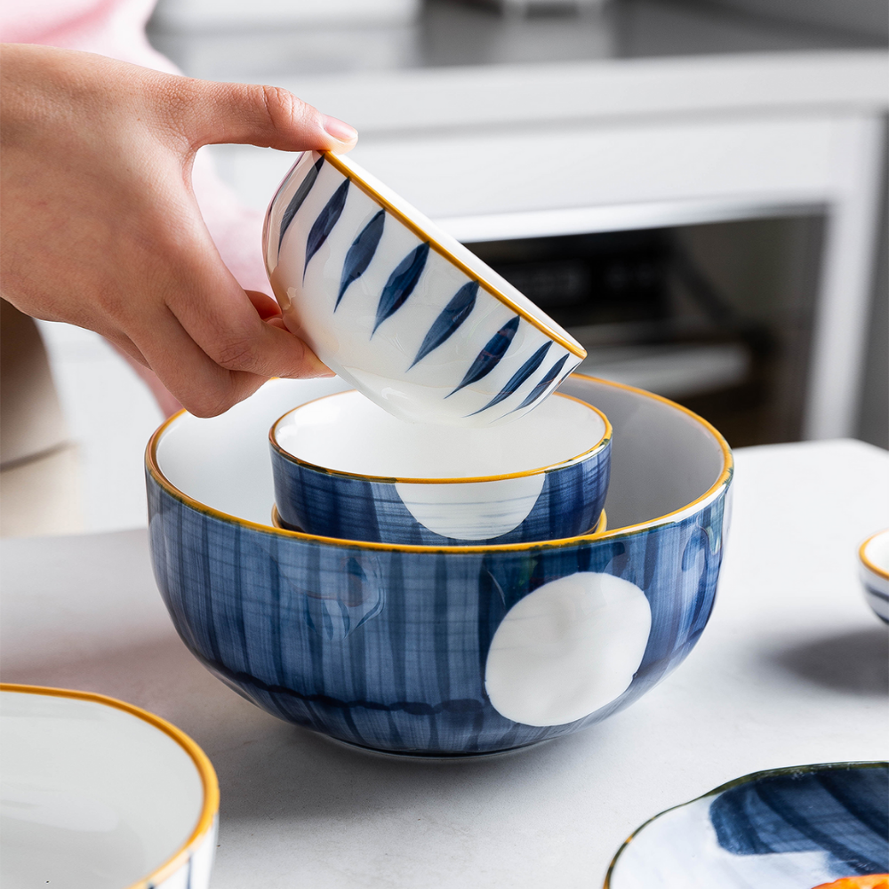 Blue Pottery Bowls - Grafton Collection