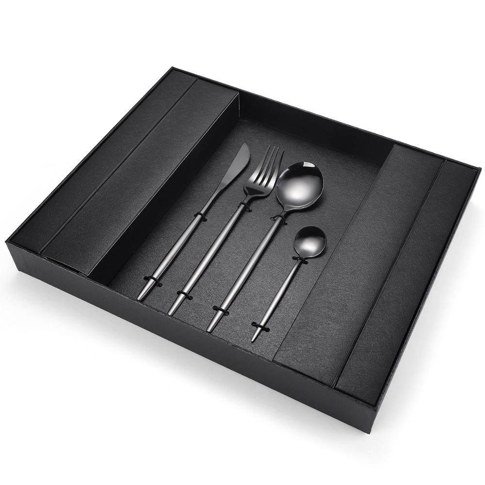 Modern 16Pcs Stainless Steel Cutlery Set With Black Box - Grafton Collection