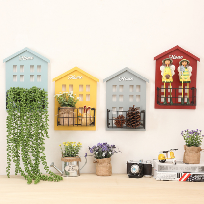 Colorful Wooden House Wall Storage Organizing Rack - Grafton Collection