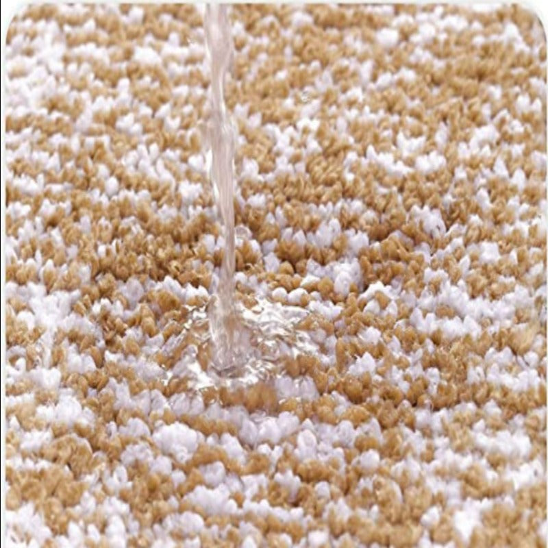 Brown Non Slip Bath Mat-Soft and Water Absorbent Rug, Machine Washable Plush Mat for Bathroom, Laundry Room and Living Room - Grafton Collection