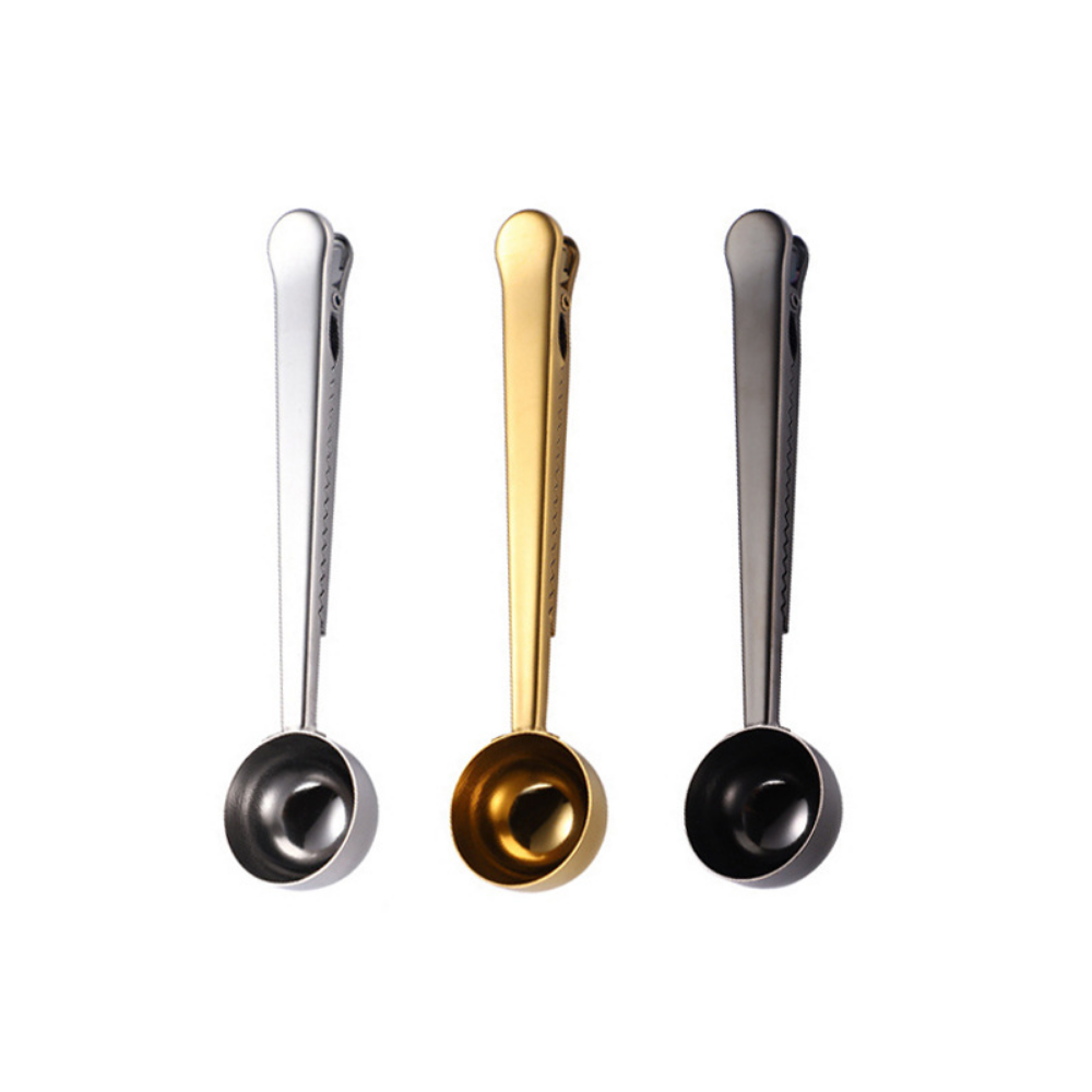 Multi-Purpose Stainless Steel Measuring & Coffee Cup Spoon With Clip - Grafton Collection