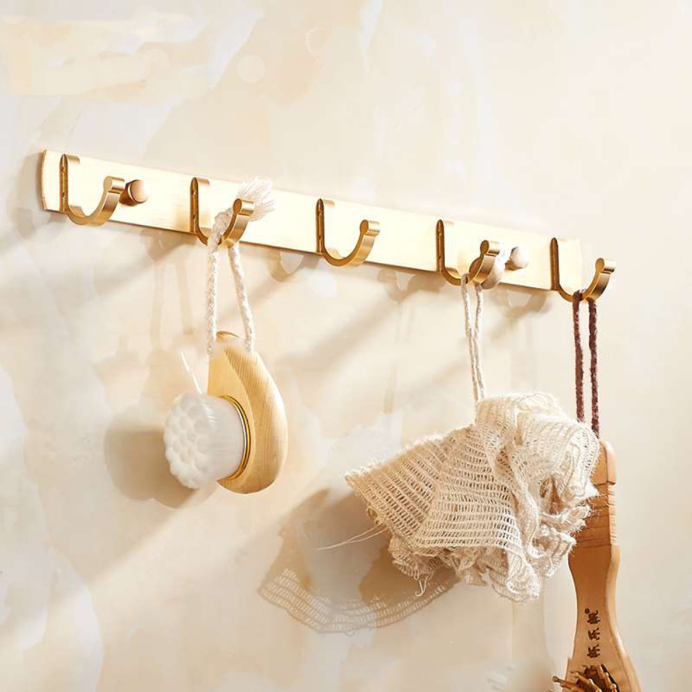 Golden Space Aluminum Wall Hanging Storage Hooks - Grafton Collection