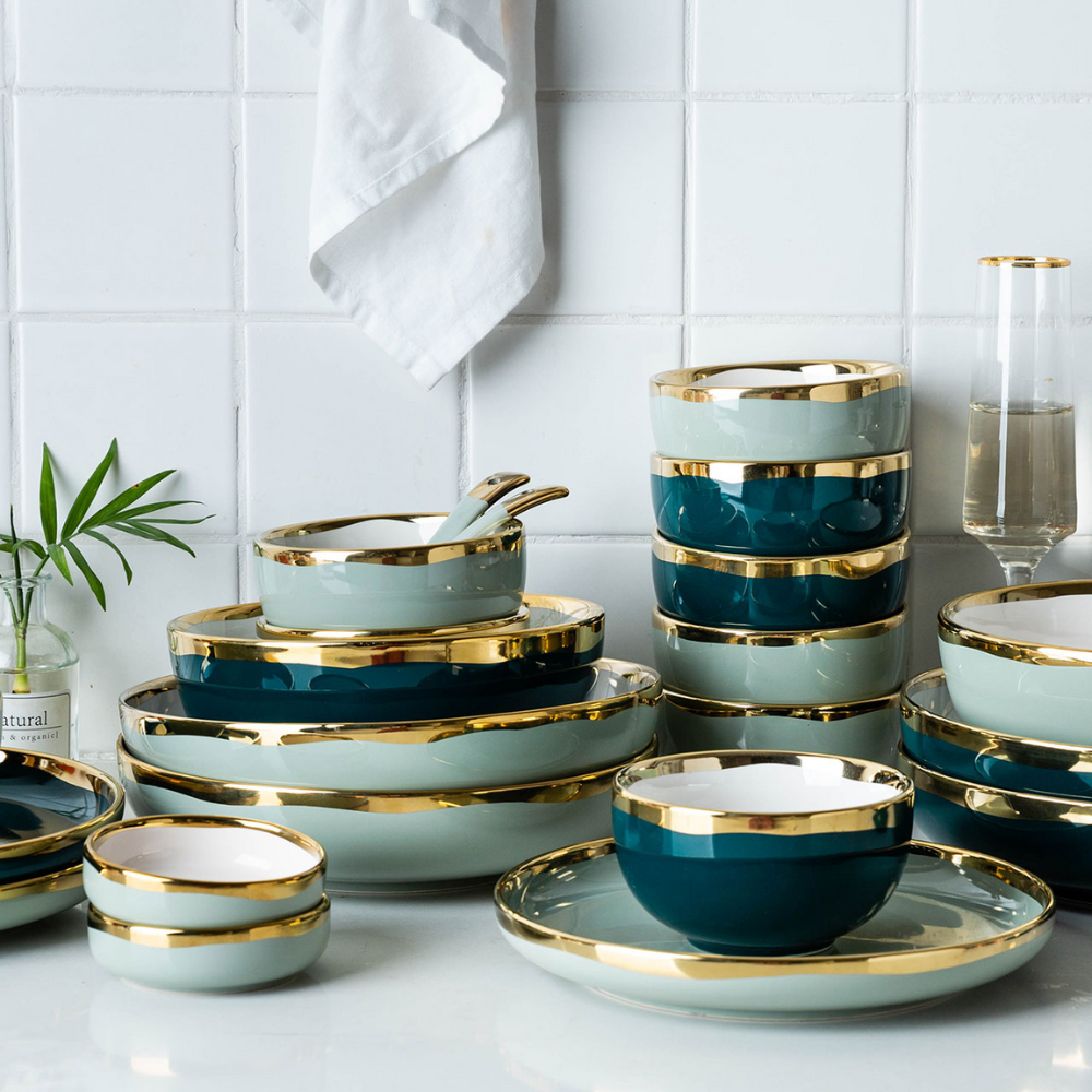 40 Piece Ceramic Dinnerware Set - Grafton Collection