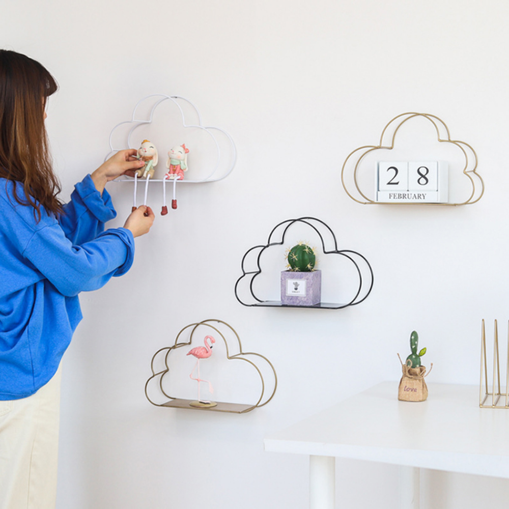 Decorative Iron Cloud Wall Shelf Organizer - Grafton Collection