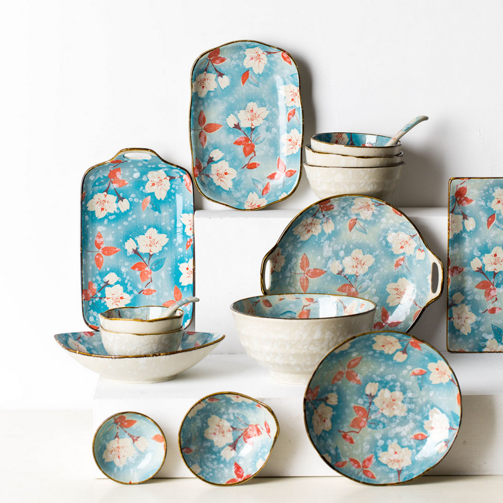 Japanese Cherry Blossom Ceramic Dinnerware - Grafton Collection