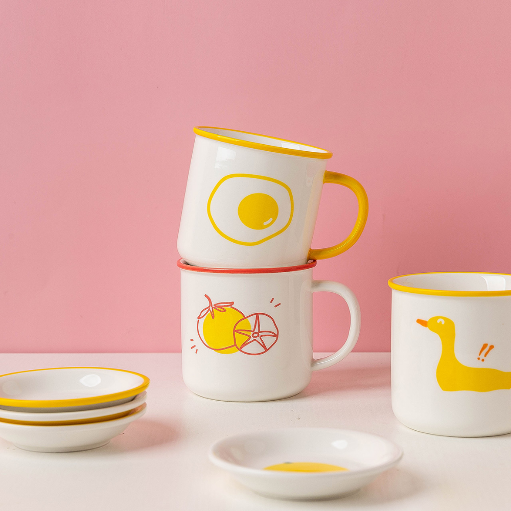 Unique Creative Printed Ceramic Coffee Mugs - Grafton Collection