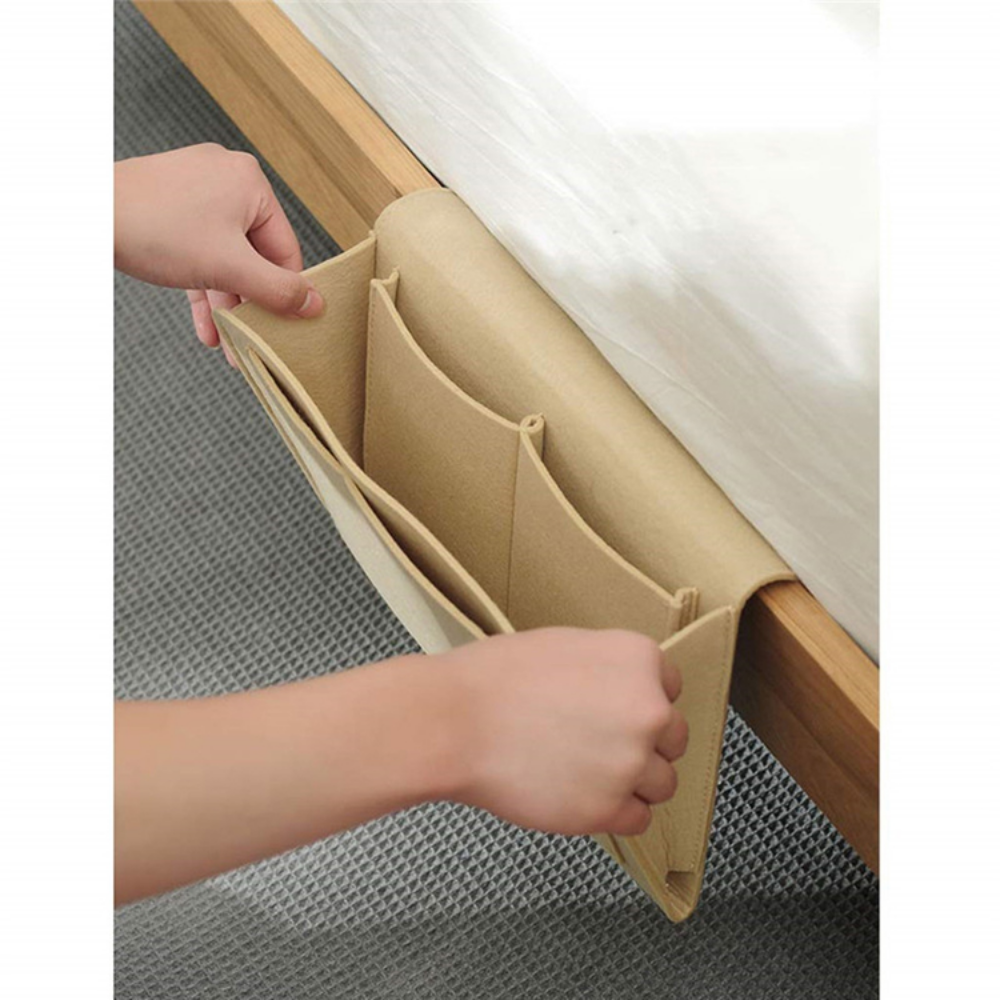 Beige Bedside & Sofa Felt Storage Bag - Grafton Collection