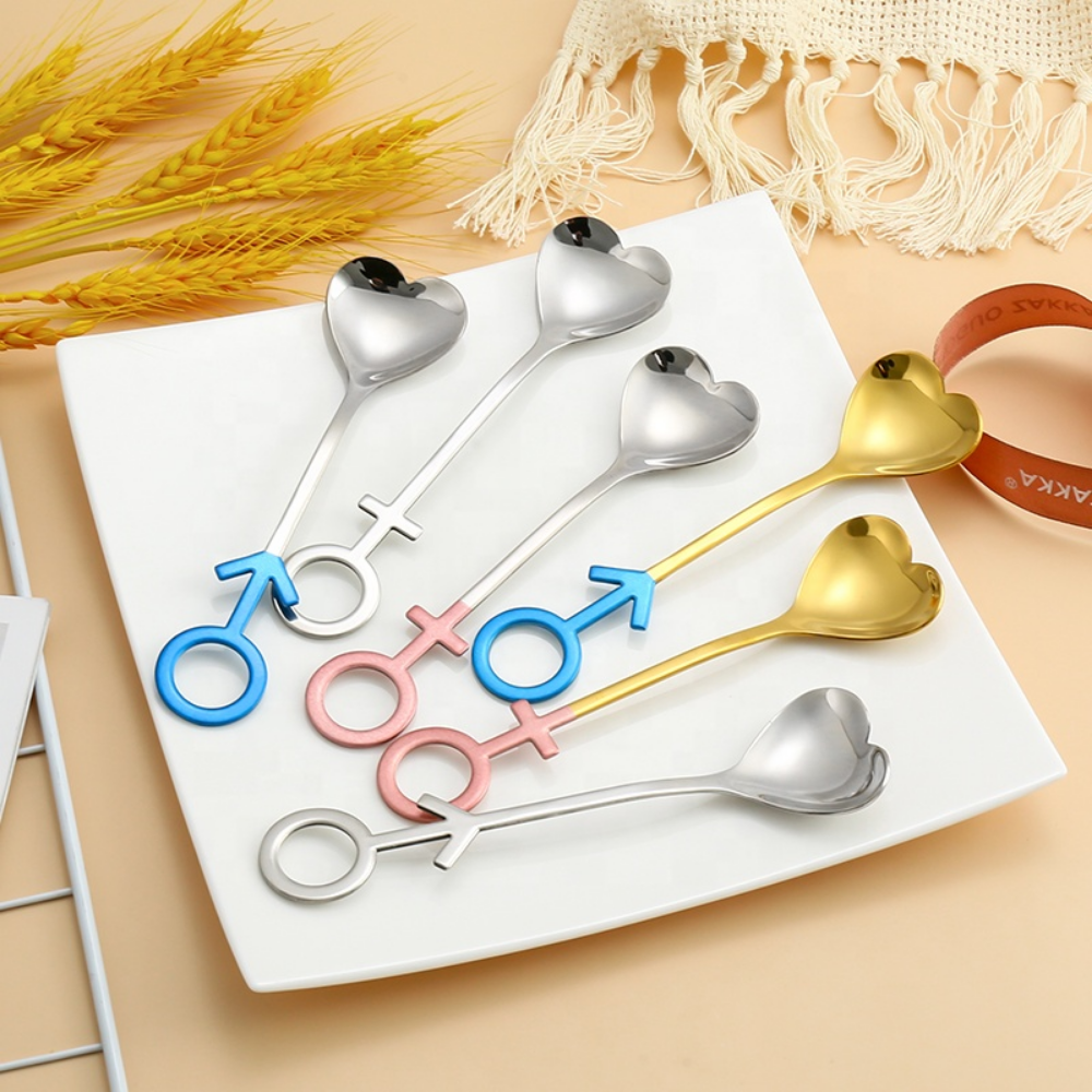 Blue & Pink Stainless Steel Spoon Set - Grafton Collection