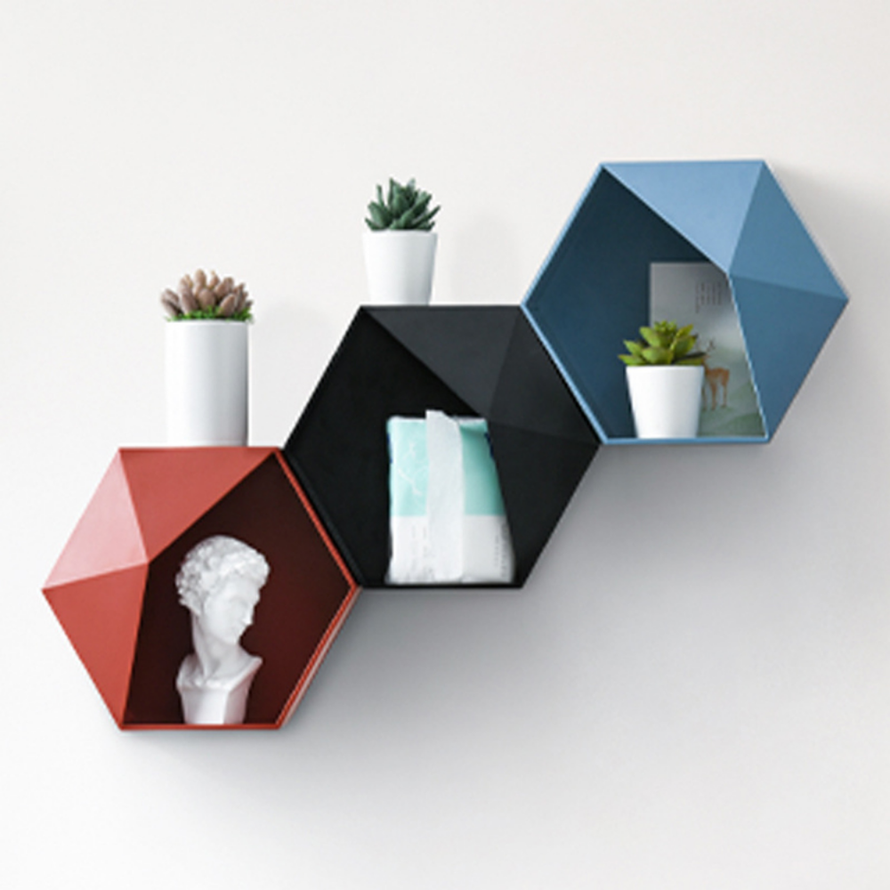 Hanging Hexagon Wall Shelves - Grafton Collection