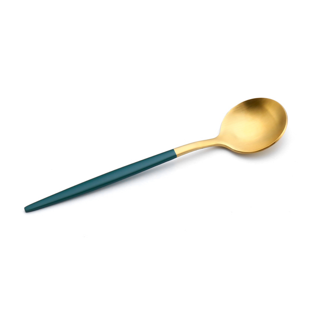 Matte-Colored Stainless Steel Dessert & Tea Spoons - Grafton Collection
