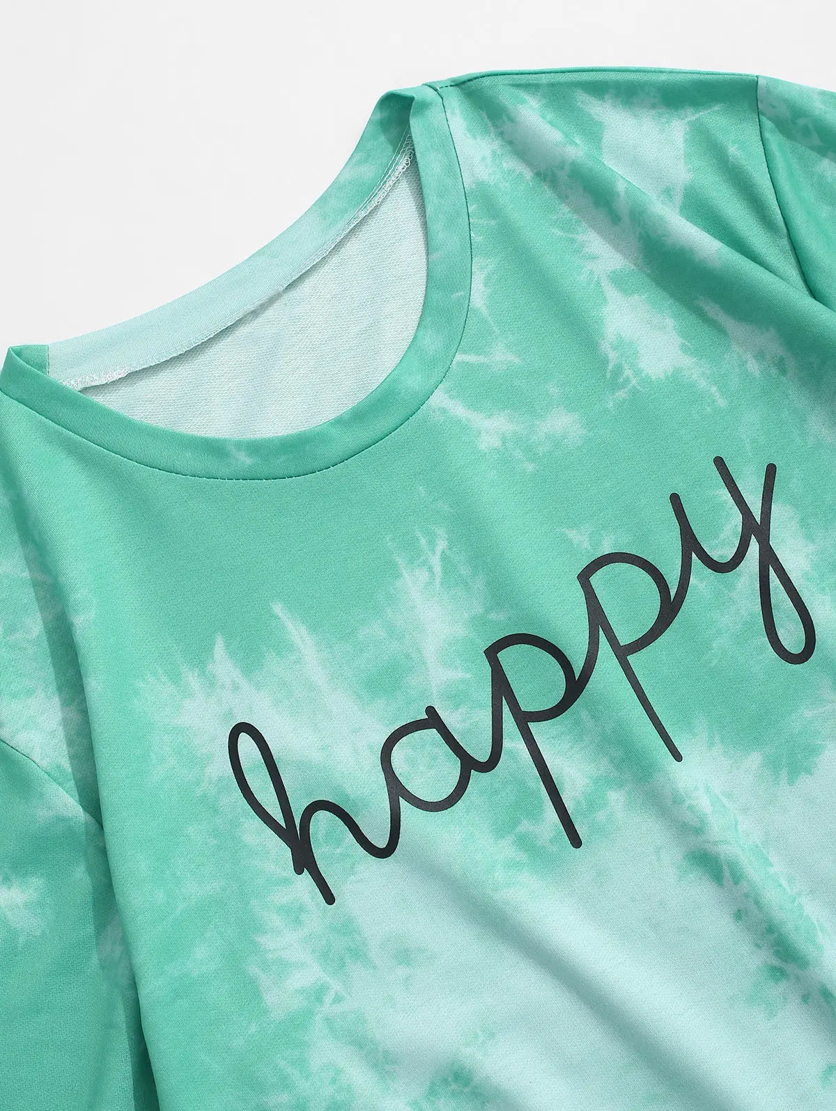 Tie Dye Happy Print Tee And Pants Set - Grafton Collection