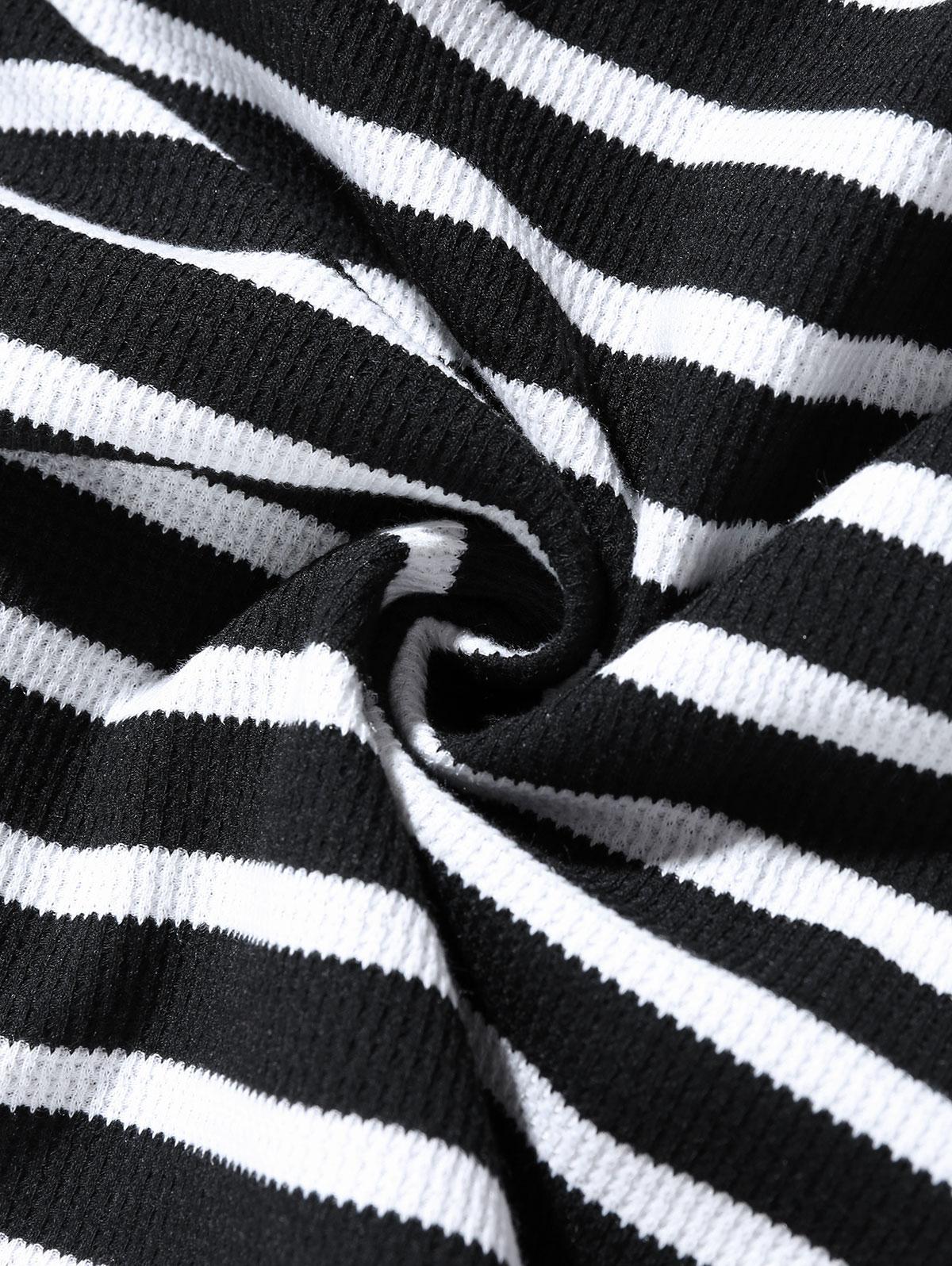 Tropical Tree Print Shirt And Striped Shorts - Grafton Collection