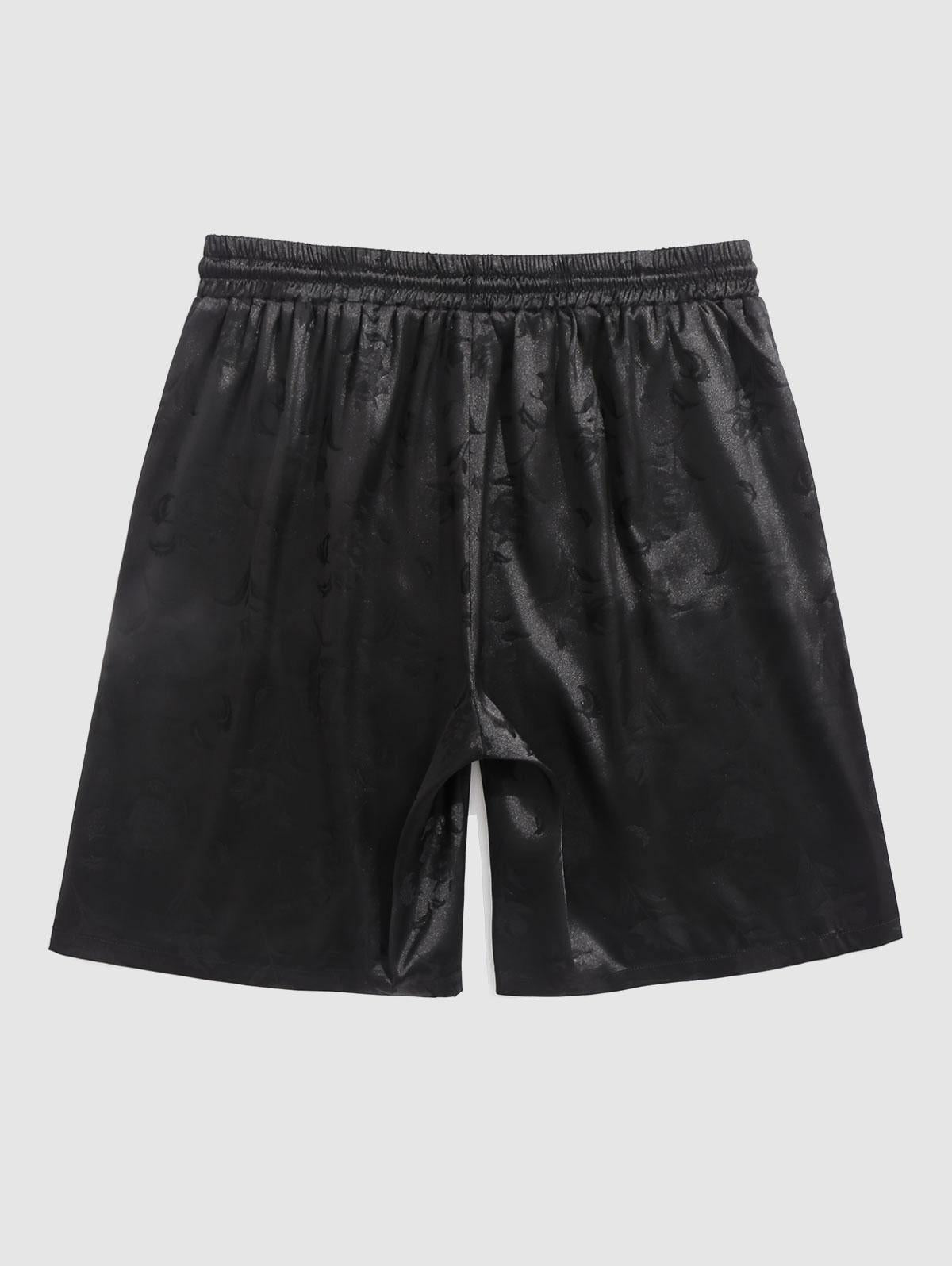 Rose Pattern Short Sleeve Shirt And Shorts Set - Grafton Collection