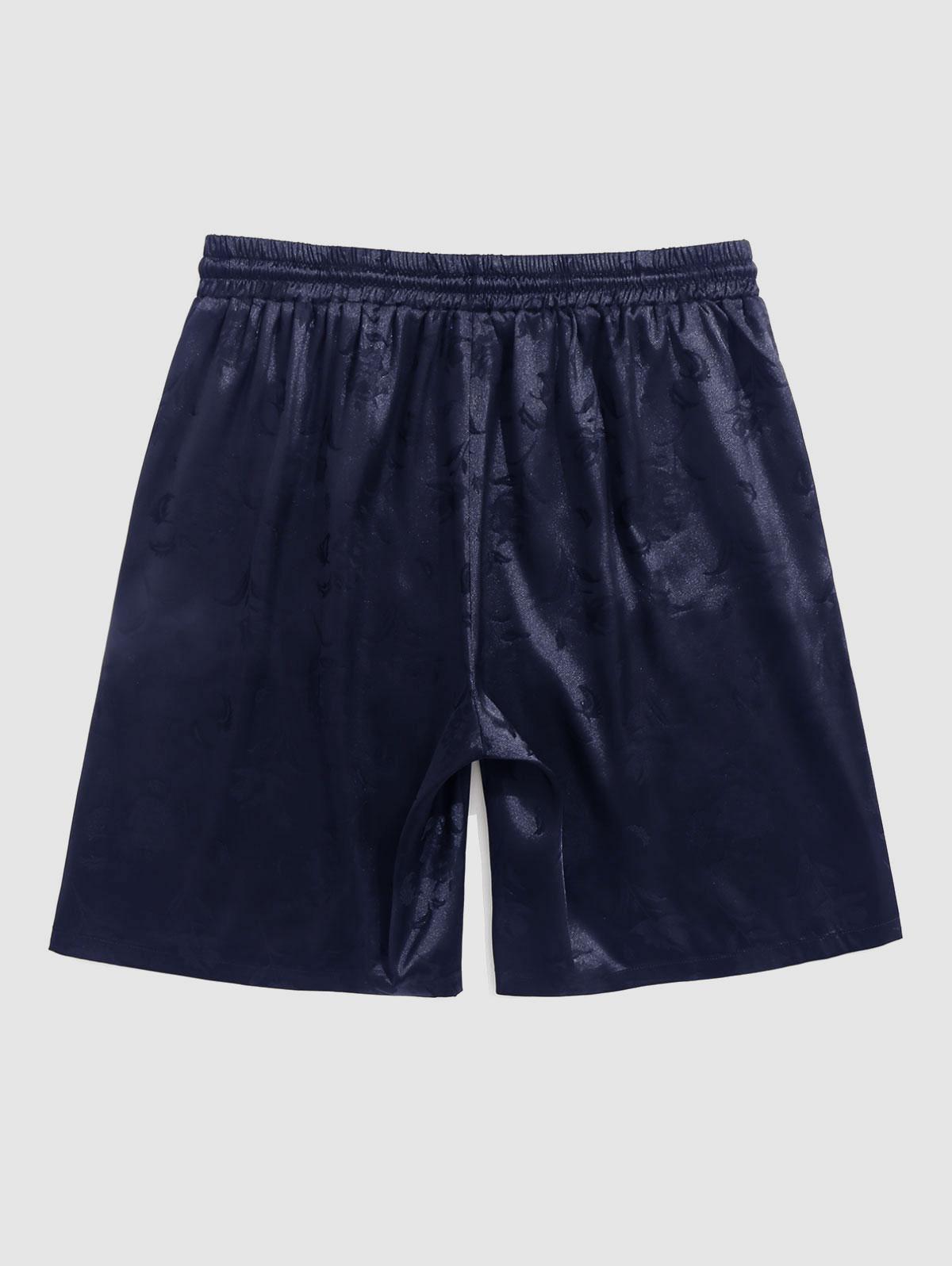 Rose Pattern Short Sleeve Shirt And Shorts Set - Grafton Collection