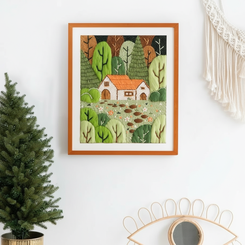 Punch Needle Textile Wall Art Set