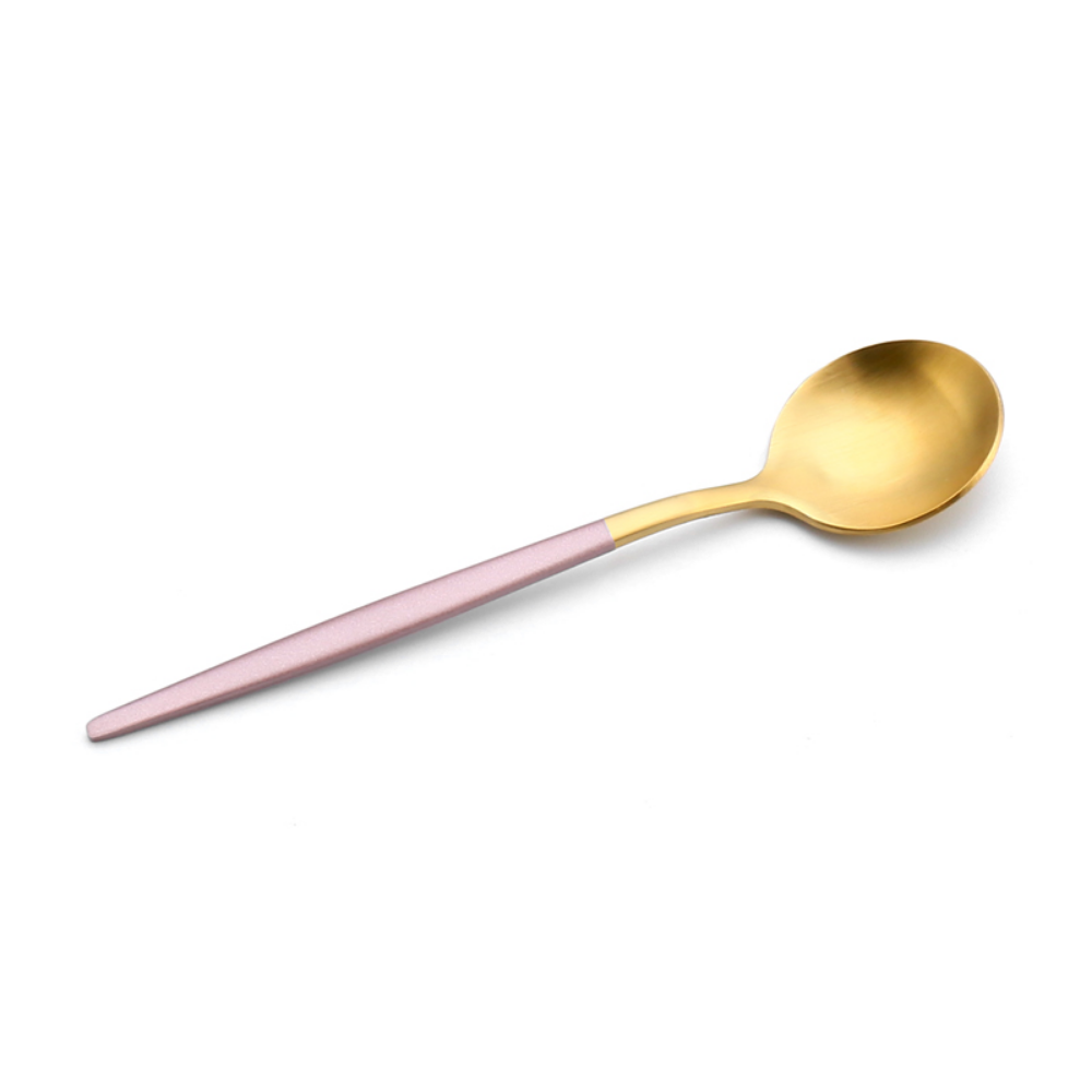 Matte-Colored Stainless Steel Dessert & Tea Spoons - Grafton Collection