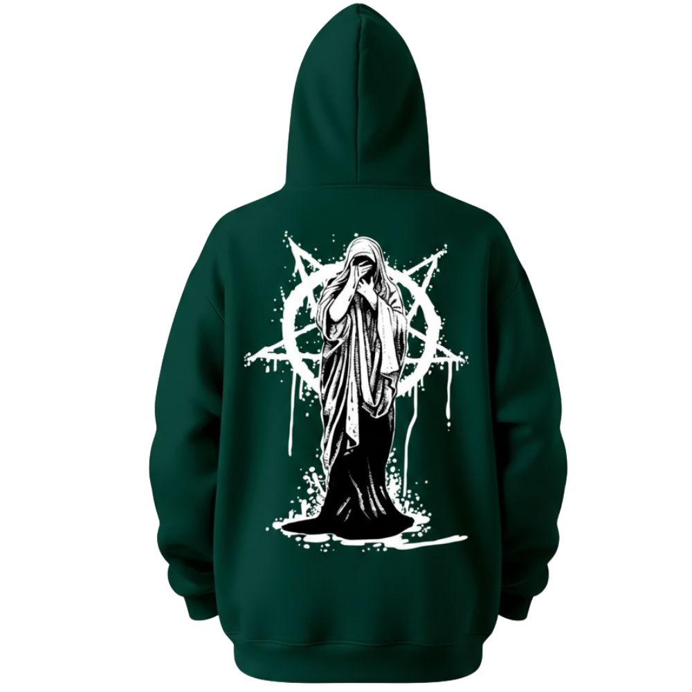 Casual Hoodie With Geometric Print